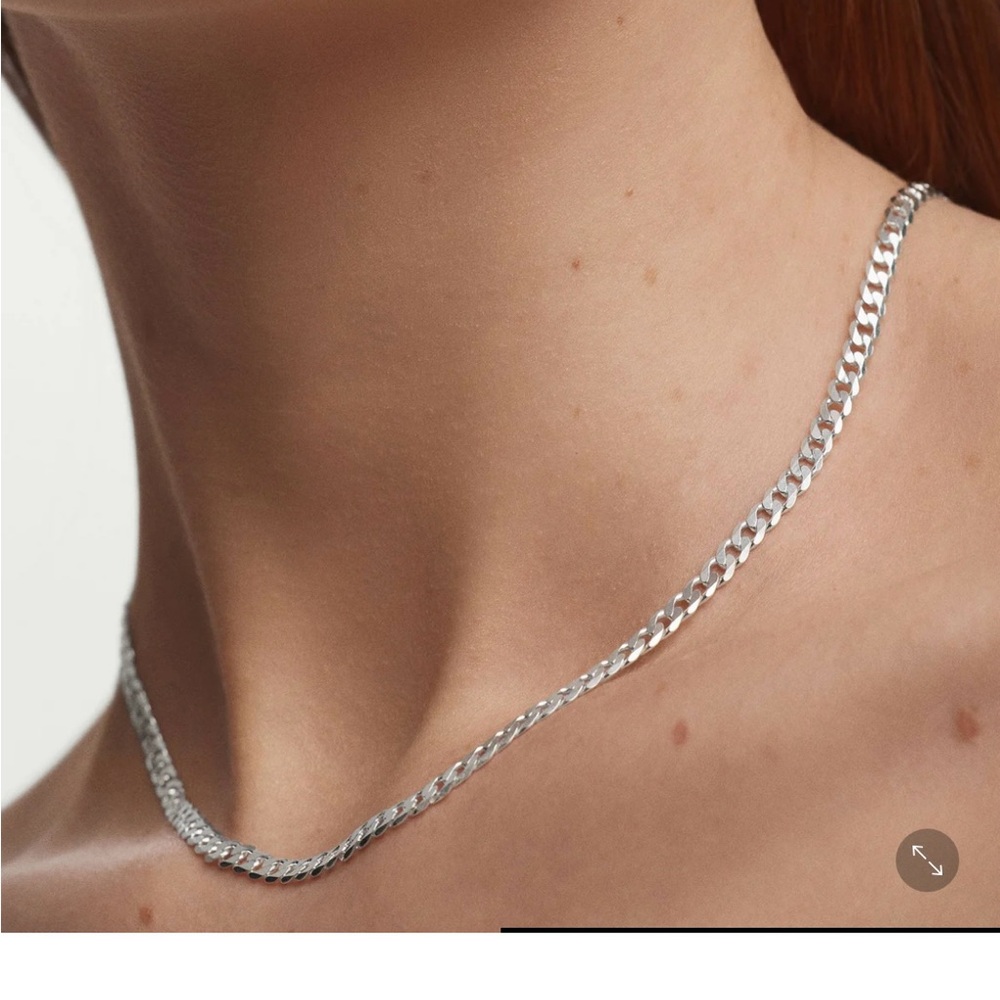 Mejuri Sterling Silver Chain Necklace 16”
